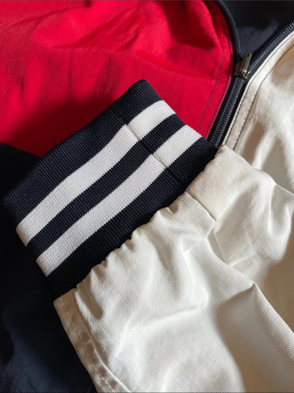 Tommy Hilfiger Reversible Red, Navy & White Colorblock Track Jacket